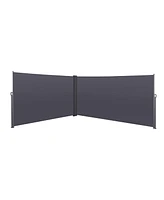 Streamdale Furniture 276" X 71"Retractable Side Awning, Waterproof & Uv-Resistant, Privacy Screen