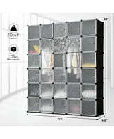 Sugift Diy 30 Cube Portable Closet Clothes Wardrobe Cabinet