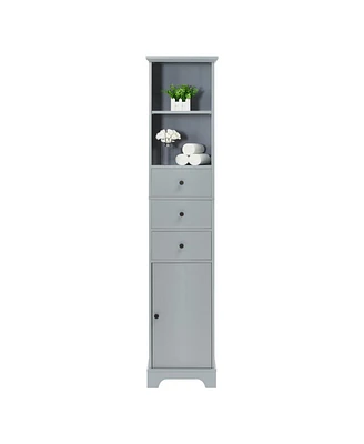 Simplie Fun 3-Drawer Tall Bathroom Storage Cabinet