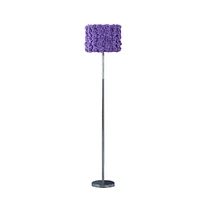 Streamdale Furniture 63"In Lavender Roses In Bloom Acrylic/Metal Floor Lamp