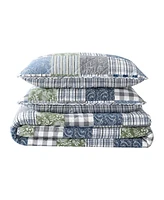 Eddie Bauer Cozy Plaid Patchwork Reversible Piece Quilt Set