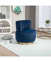 Velvet Swivel Barrel Chairs for Living Room or Office