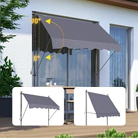 78" Manual Retractable Outdoor Sun Shade Awning