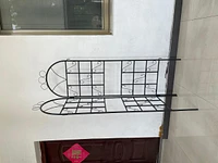 1Set (2 Pieces) Metal Garden Trellis For Climbing Plants Outdoor Rustproof Plant Support-Black