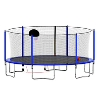 Streamdale Furniture 16FT Trampoline With Basketball Hoop Pump And Ladder(Inner Safety Enclosure) With Soccer Goal