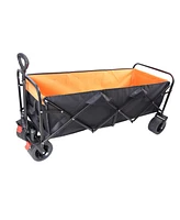 Streamdale Furniture Foldable Xl Beach Cart in Black & Orange