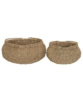 Household Essentials Seagrass Baskets Set of 2 with Handles