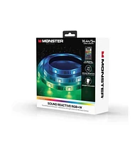 Monster Cable Monster 16.4ft Sound Reactive Smart Multi-Color Multi-White Led Light Strip