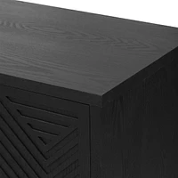 Black Retro Sideboard with Adjustable Shelves