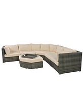 Streamdale Furniture 6 Piece Outdoor Wicker Patio Furniture Set