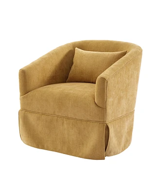 Simplie Fun Swivel Accent Armchair Linen Blend