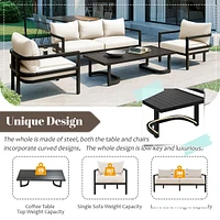 Outdoor Steel Sofa Set, Waterproof and Anti-uv
