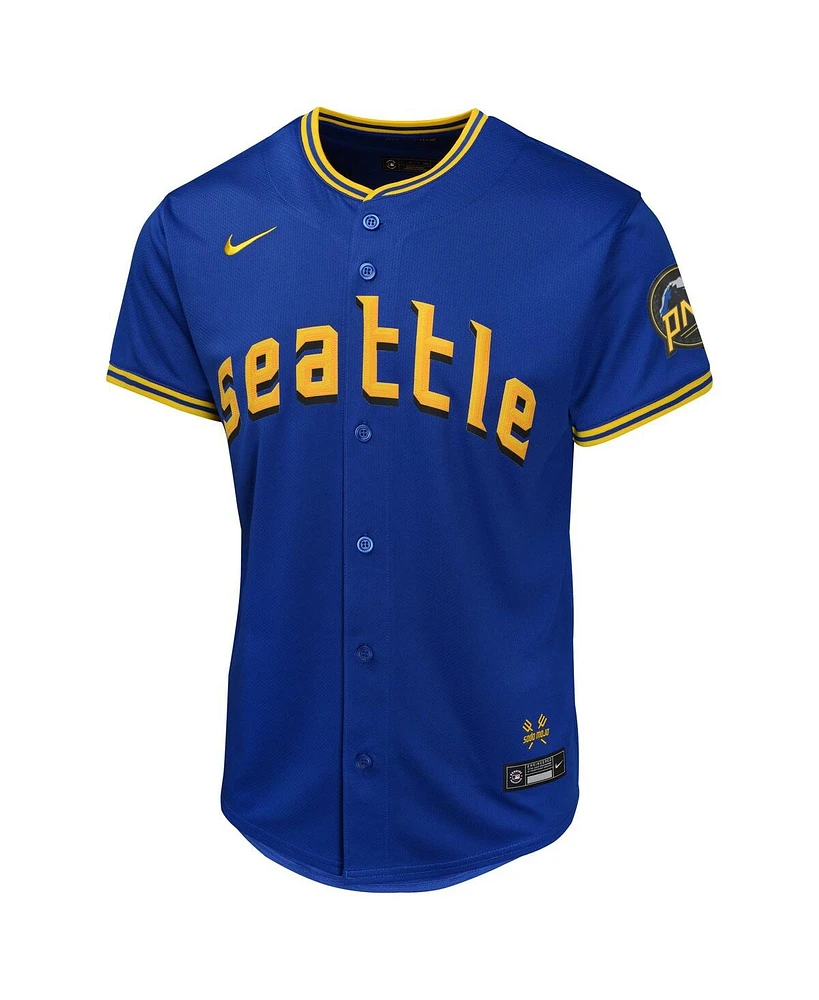 Nike Boys and Girls Blue Seattle Mariners City Connect Limited Jersey