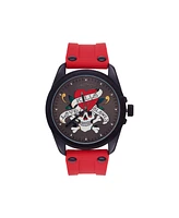 Ed Hardy Men's Matte Silicone Strap Watch 46mm