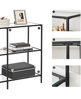 Slickblue Console Sofa Table With 3 Shelves, Steel Frame