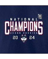 Fanatics Men's Navy UConn Huskies 2024 Ncaa Basketball National Champions Schedule T-Shirt