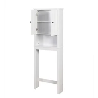 Wooden Over-Toilet Storage Cabinet with Adjustable Shelf