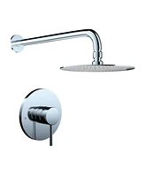 Simplie Fun Wall Mounted Shower Faucet In Chrome(Valve Included)