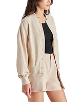 Steve Madden Women's Viana Drop-Shoulder Rib-Detail Jacket