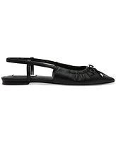 Steve Madden Women's Laylah Pointed-Toe Pleated Slingback Flats