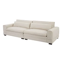 Streamdale Furniture Modern Beige Upholstered Sofa for Multiple Spaces