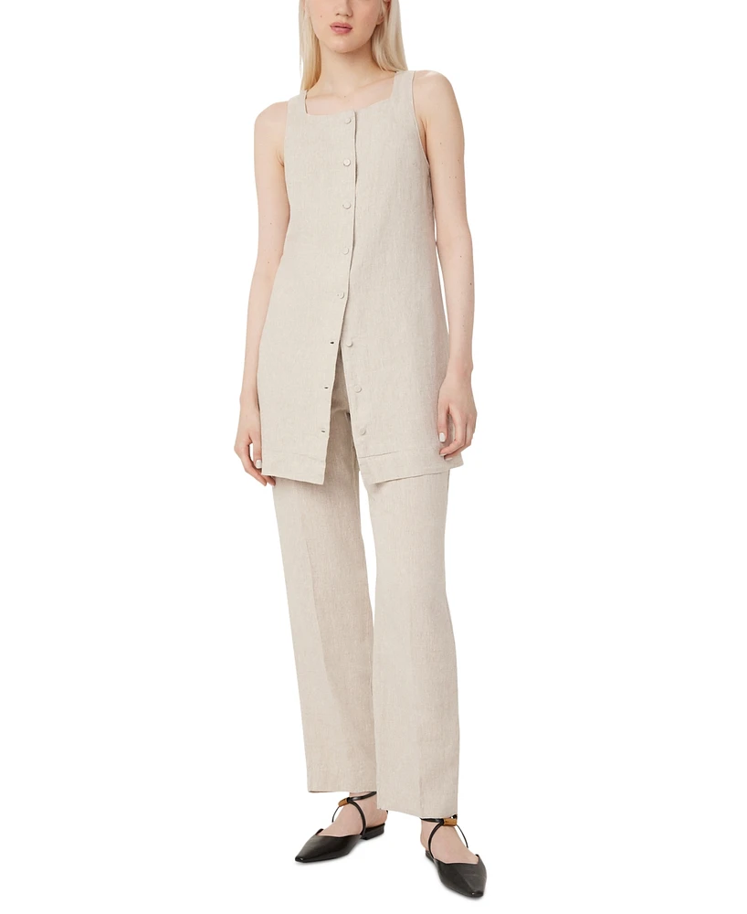Frank And Oak Women's Pinafore Linen Dress