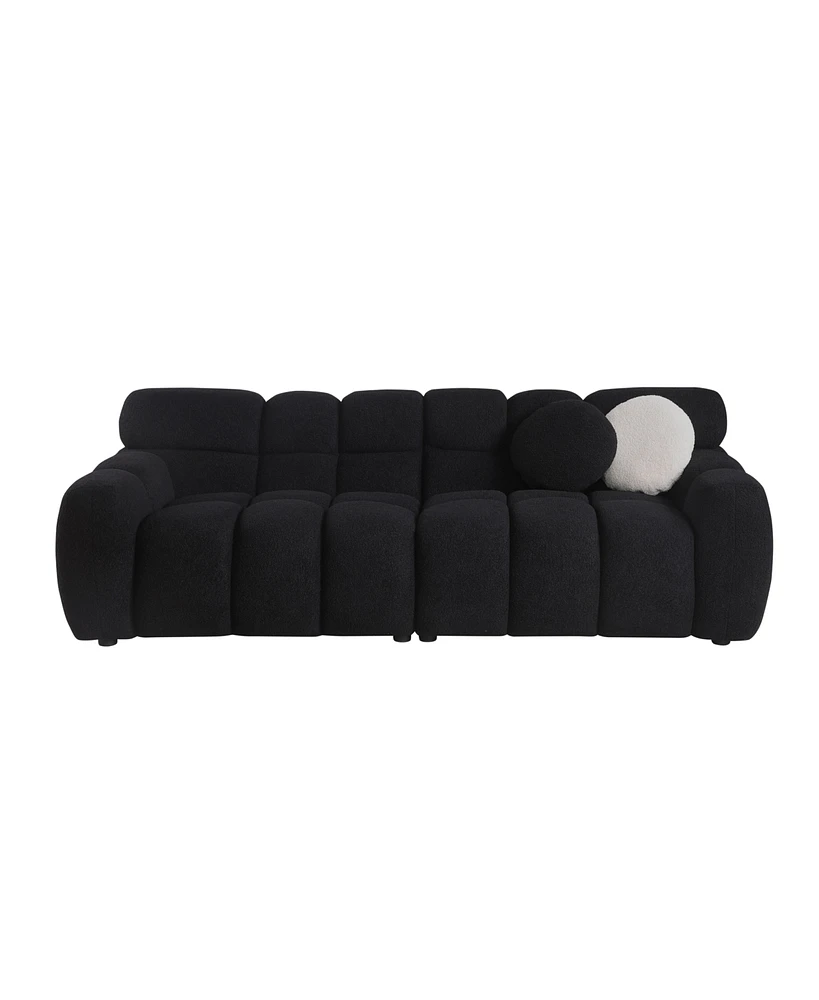87.4" Boucle Sofa