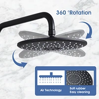 Matte Black Dual Shower Combo System