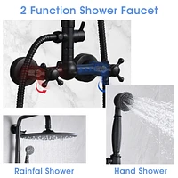 Matte Black Dual Shower Combo System
