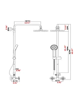 Streamdale Furniture Matte Black Dual Shower Combo System