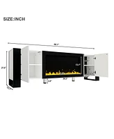 High Gloss Electric Fireplace Tv Stand