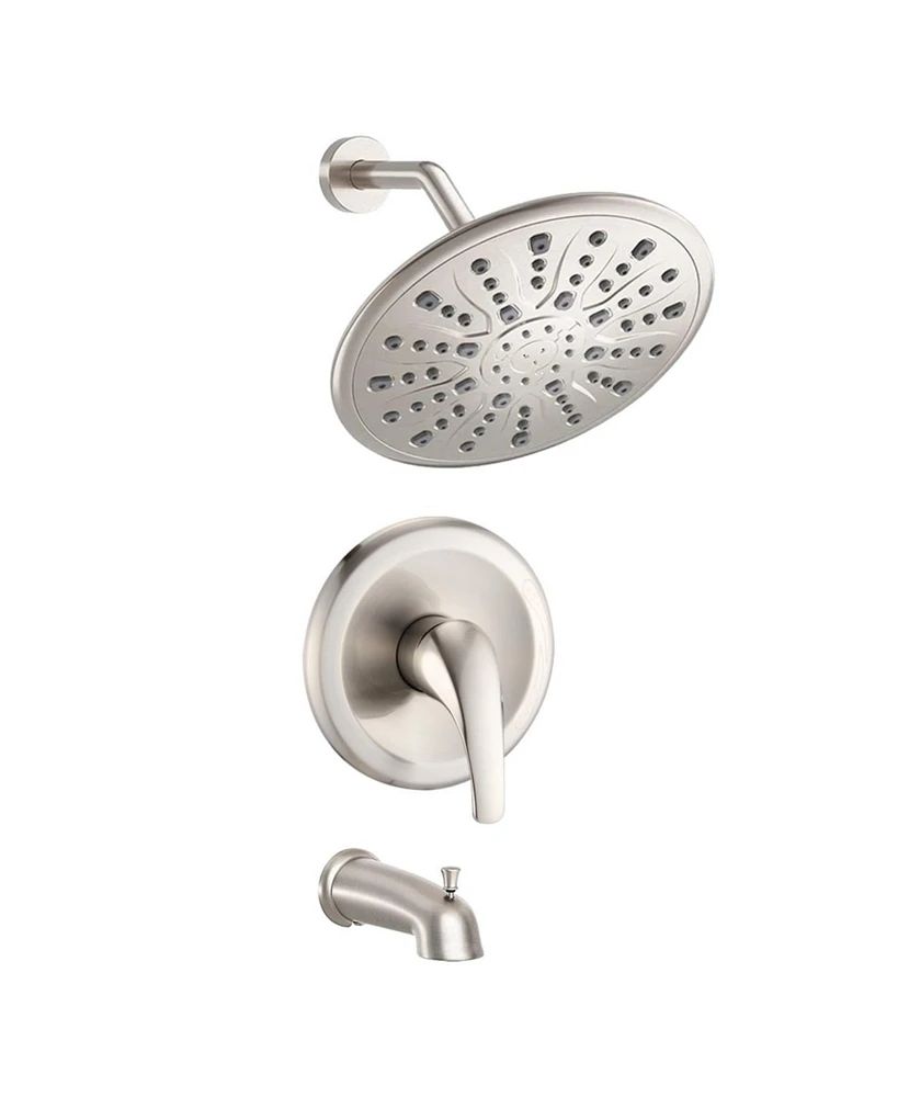 Streamdale Furniture Single Handle Rain Showerhead With Handheld Shower Combo Set With Tub Spout (Valve Included