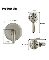 Streamdale Furniture 7 Function Rain Shower Head with Handheld - Valve Included