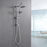 6 Inch Rain Shower Head With Handheld Shower Head Bathroom Rain Shower System