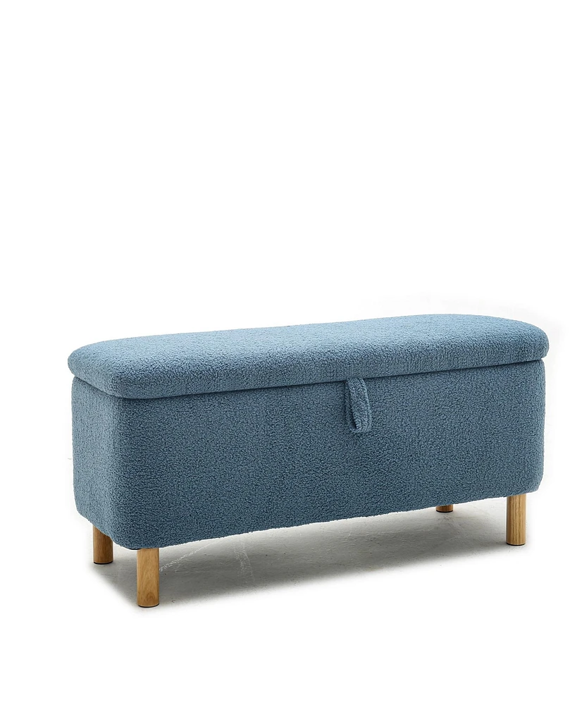 Streamdale Furniture Basics Upholstered Storage Ottoman And Entryway Bench