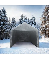 Streamdale Furniture 12x20 Feet Heavy Duty Outdoor Portable Garage Ventilated Canopy Carports Car Shelter