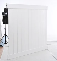 Privacy Fence Panels 6FT.h X 6FT.w White Vinyl Full Set Of 2 Pcs