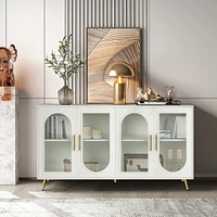 Streamdale Furniture 65+ Inch Tv Stand with Storage, White