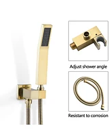 Streamdale Furniture 12" Brushed Gold Bathroom Shower System