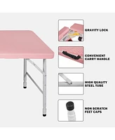 Streamdale Furniture 4FT Pink Portable Folding Table Indoor&Outdoor Maximum Weight 135Kg Foldable Table For Camping