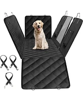 Simplie Fun Waterproof Dog Car Seat Cover with Mesh Window & Nonslip Hammock