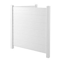 Streamdale Furniture Privacy Fence Panels Kit Air Conditioner Trash Can Enclosure Vinyl White Color
