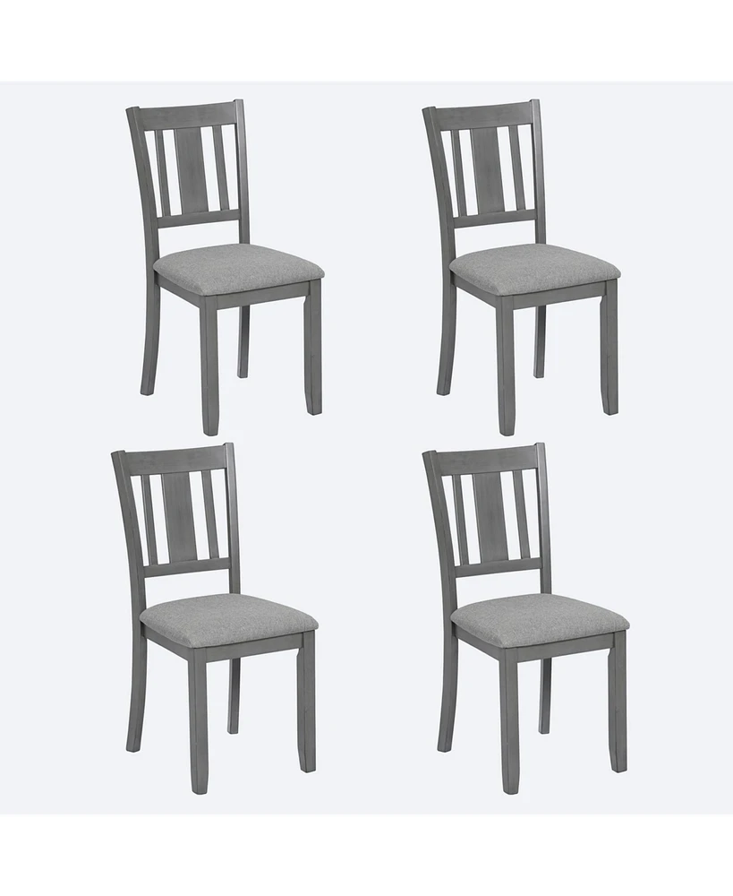 Streamdale Furniture Dining Chairs Set For 4, Kitchen Chair With Padded Seat, Side Chair For Dining Room, Gray