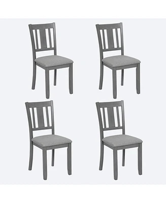 Simplie Fun Dining Chairs Set For 4, Kitchen Chair With Padded Seat, Side Chair For Dining Room, Gray