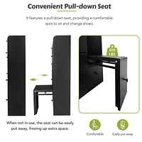 3-Drawer Shoe Cabinet & Seat Organizer