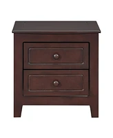 Simplie Fun 2-Drawer Nightstand For Bedroom