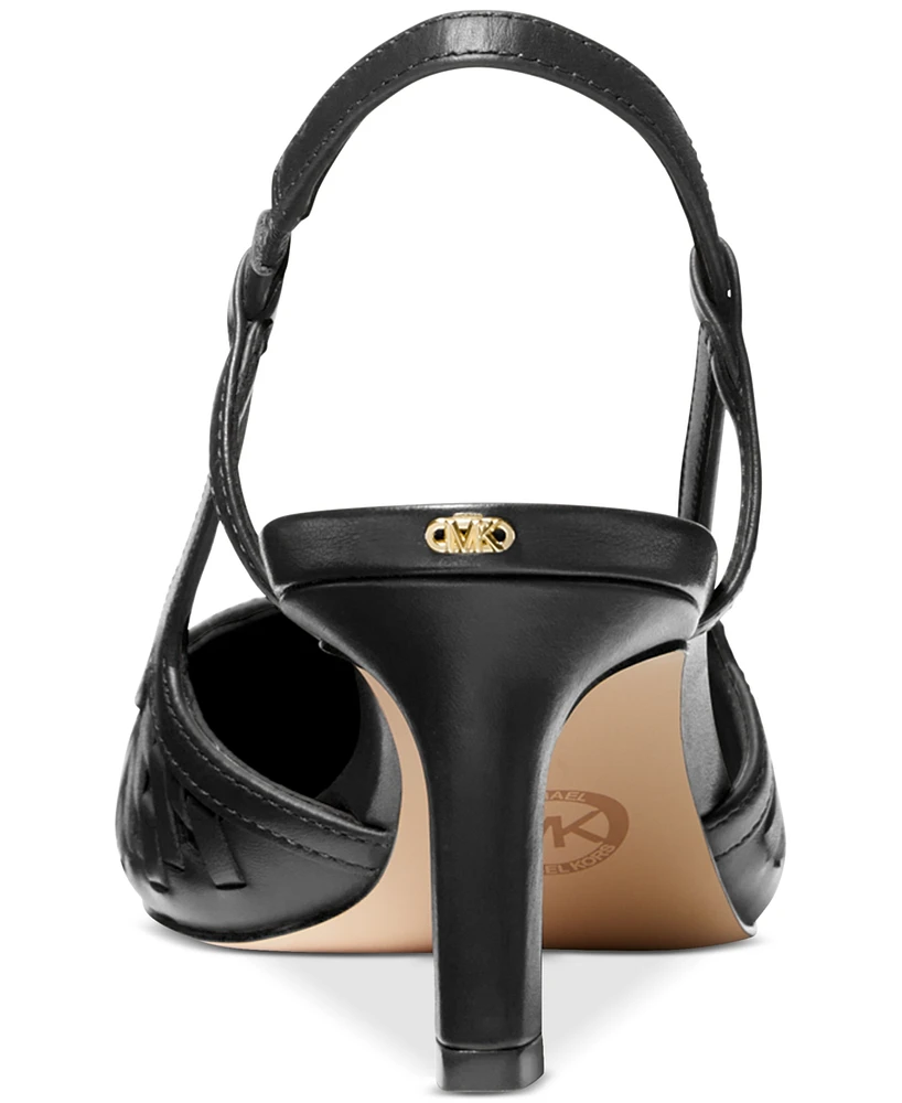 Michael Kors Women's Alora Woven Slingback Sandals