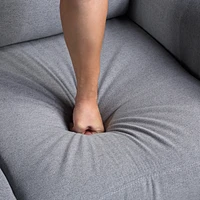 35" Modern Living Room Armchair Linen Upholstered Couch Furniture For Home Or Office