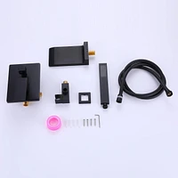 Matte Black Bathtub Faucet with Wall Mount and Handheld Shower