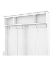 Streamdale Furniture Modern White Hall Tree with Storage Space